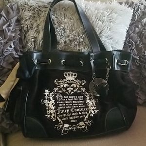 Juicy Couture Black Velvet Purse
